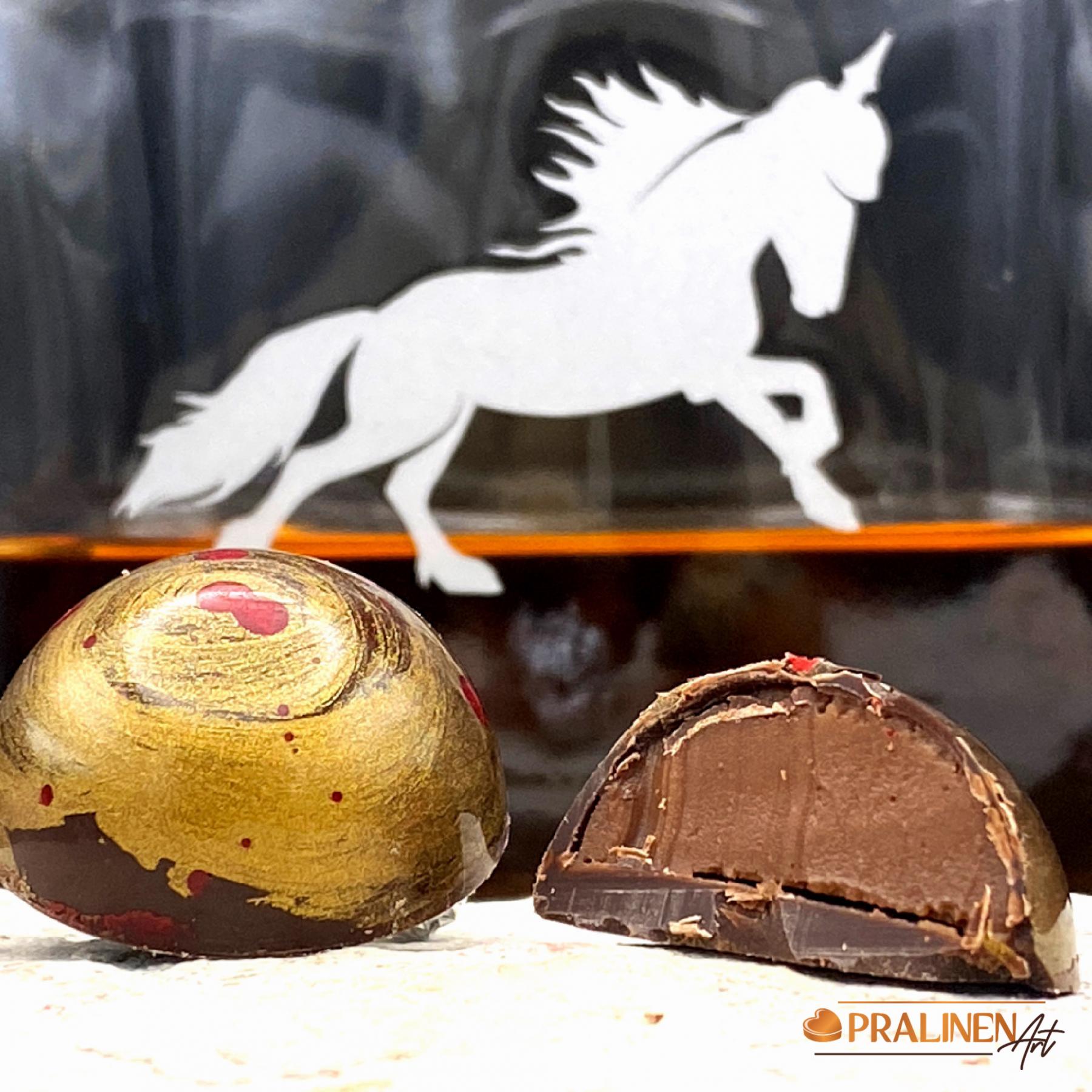 Whisky Praline - Preussischer Whisky | Zartbitterkuvertüre| 4 handgefertigte Pralinen