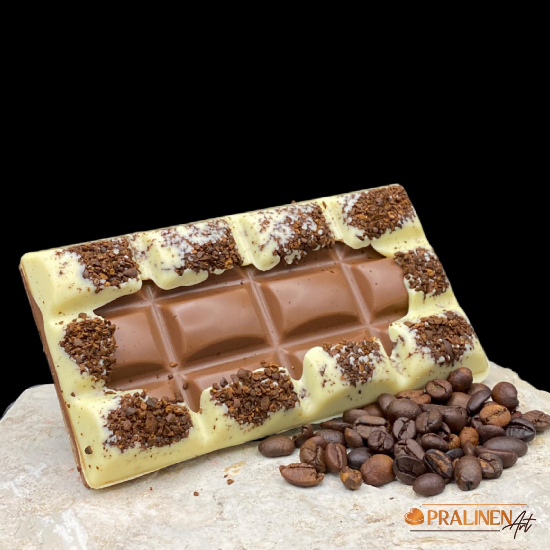 Gefüllte Kaffee-Schokoladentafel 145g l Classic 3D| aus Belgischer Vollmilchschokolade