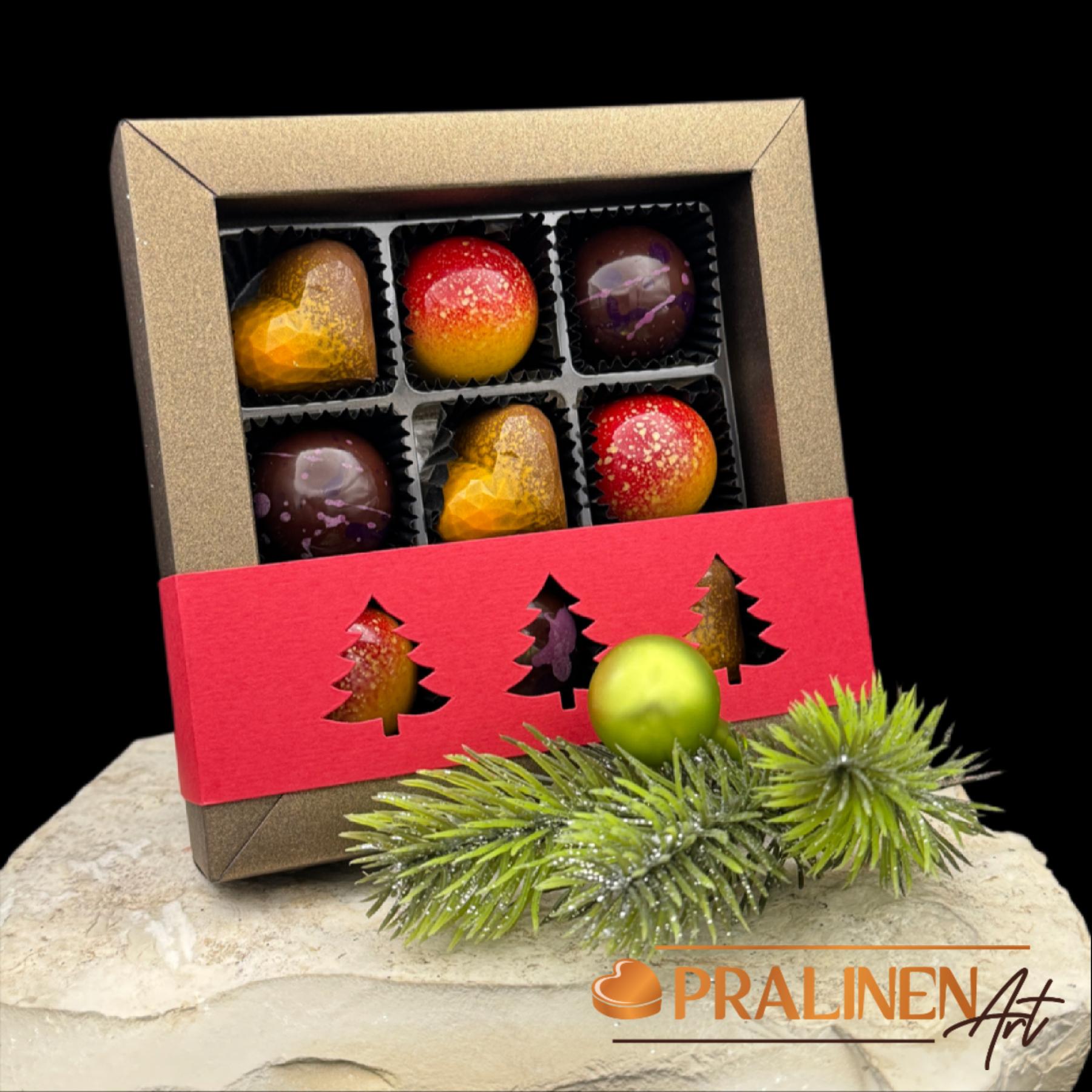 Wintergenuss - Pralinen 2024 von PralinenArt mit 9 edlen handgefertigten Pralinen