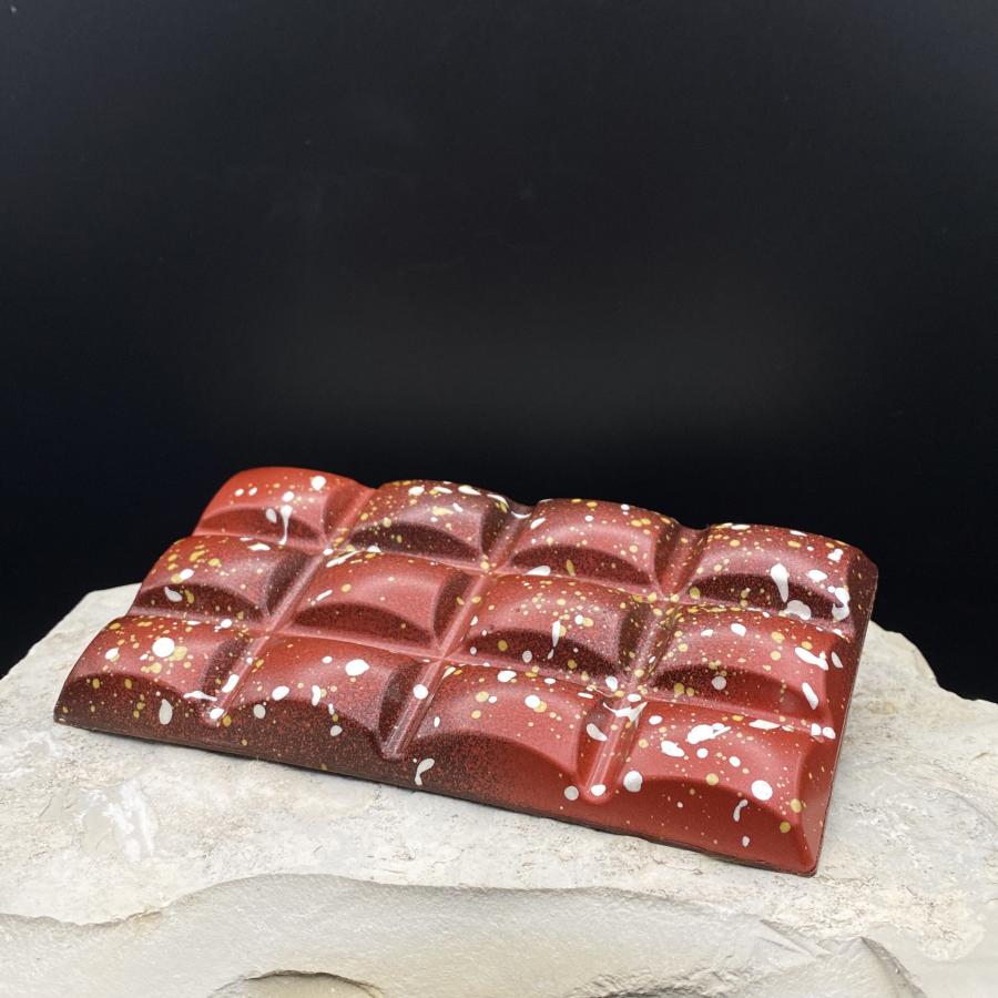 handgemachte gefüllte Schokoladentafel aus Belgischer Zahrtbitterschokolade mit Schwarzwälder Kirsch Ganache gefüllt 100 Gramm von PralionenART aus Velten im Land Brandenburg 