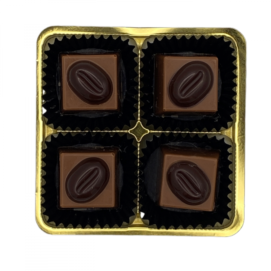 4 edle Kaffeepralinen von Pralinenart ein echter Genuss für jeden Pralinenliebhaber und für jeden Kaffeeliebhaber