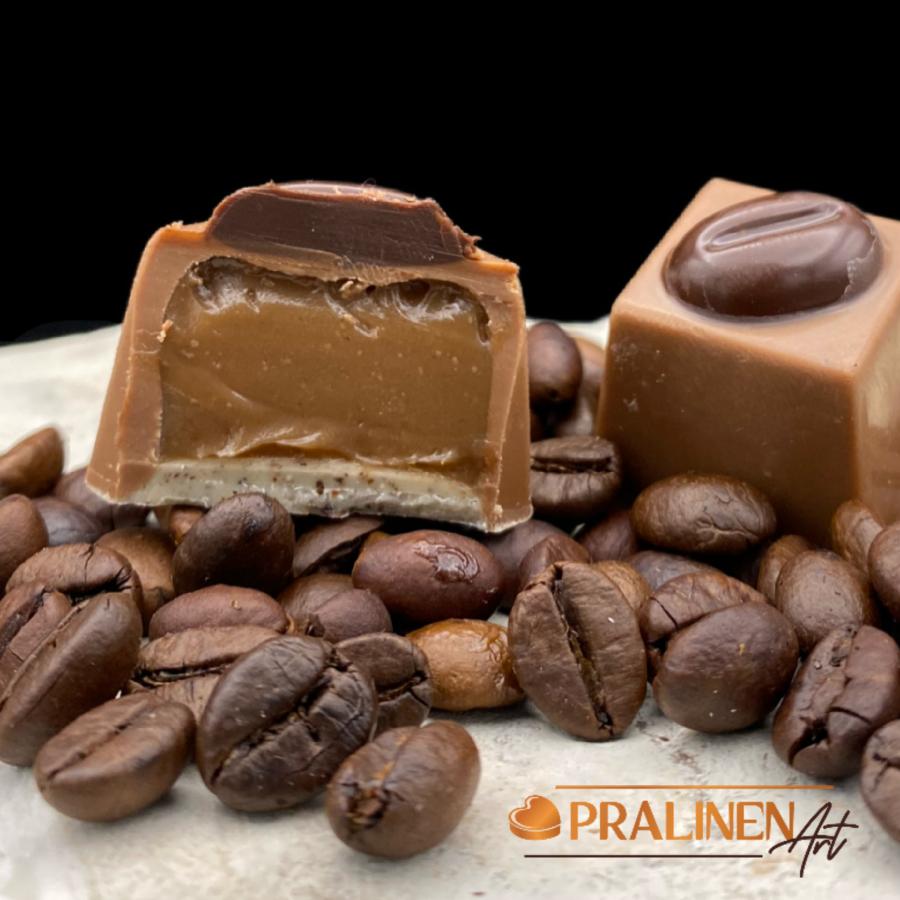 Exquisite handgefertigte Kaffeepraline (ohne Alkohol) | 4 Pralinen