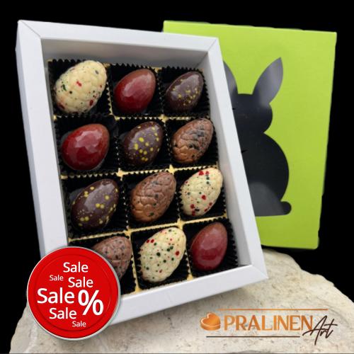 12 Eierlikörpralinen mit Nougat, Mohn, Apfel und Klötenköm von Brinkmann Finest