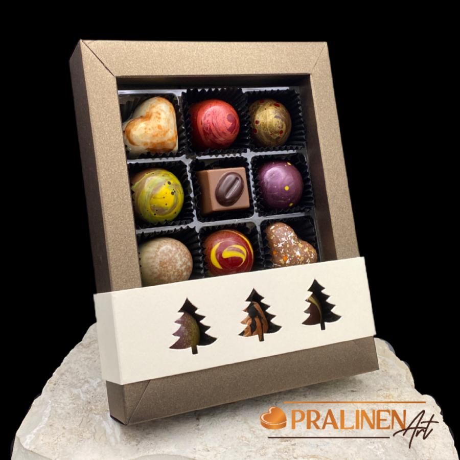 PralinenArt Chrismas Day - 12 Edle Pralinen für winterlichen Pralinengenuss - Besondere Pralinen Kaufen