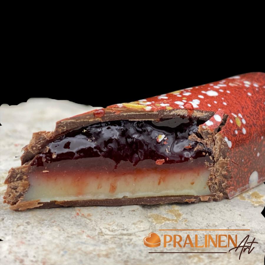 Schwarzwälder Kirsch Schokoriegel zweischichtig gefüllt | Zartbitterschokolade