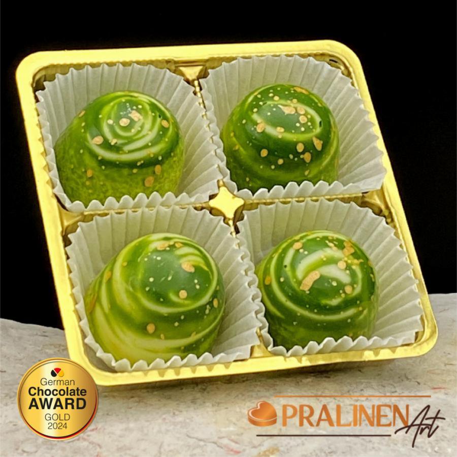 Edle Mojito Praline | Weiße Belgische Schokolade mit Limette, Minze und Rohrzucker   | 4 Pralinen