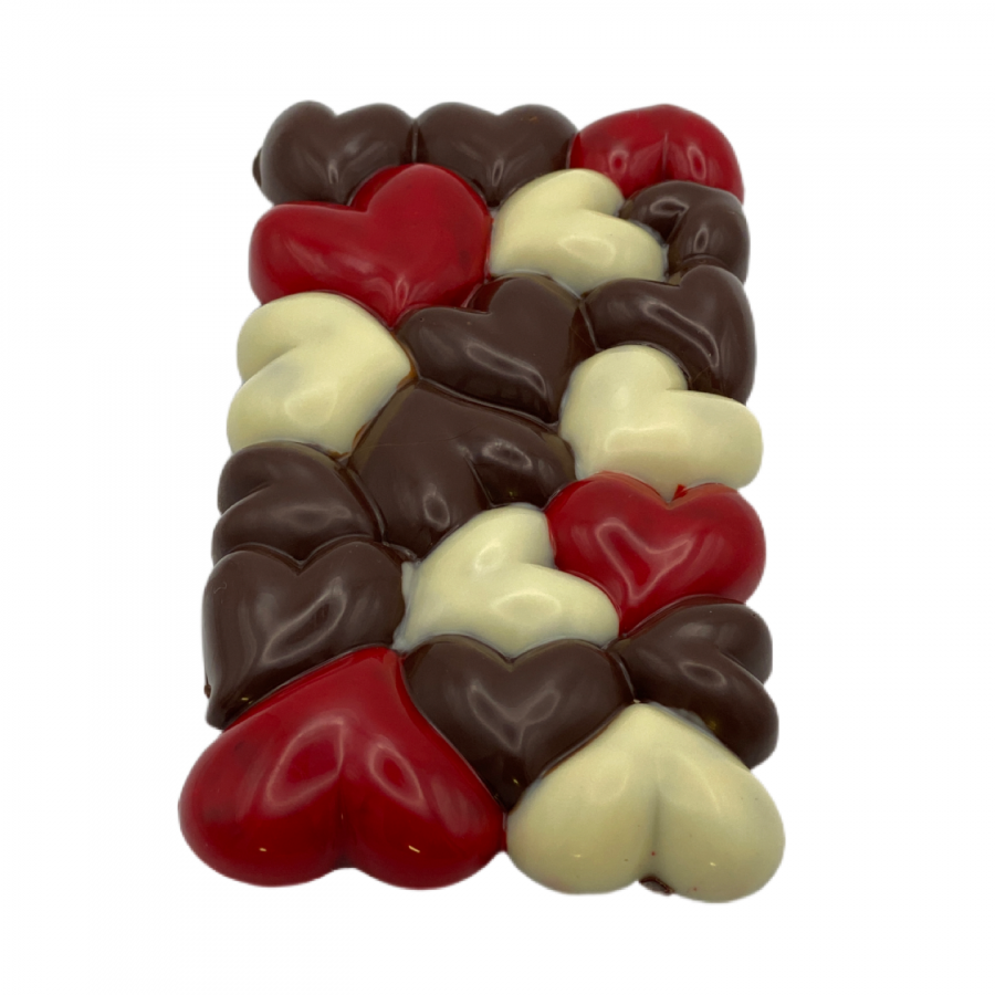 Sweet Love SchokoladenTafel mit 19 Herzen zum Valentinstag