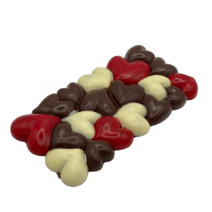 Sweet Love - Herztafel aus Belgischer Zartbitterschokolade