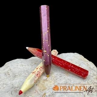 Pralinen als Stift vzur Einschulung