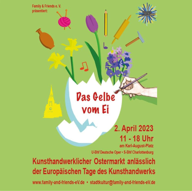 Ostermarkt "Das Gelbe vom Ei" am 2. April 2023 in Berlin 