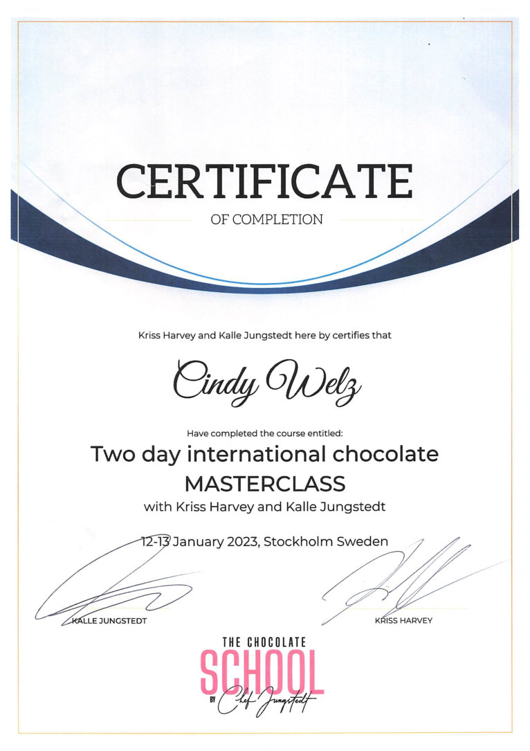 Cindy Welz MasterClass Pralinen Stockholm Schweden