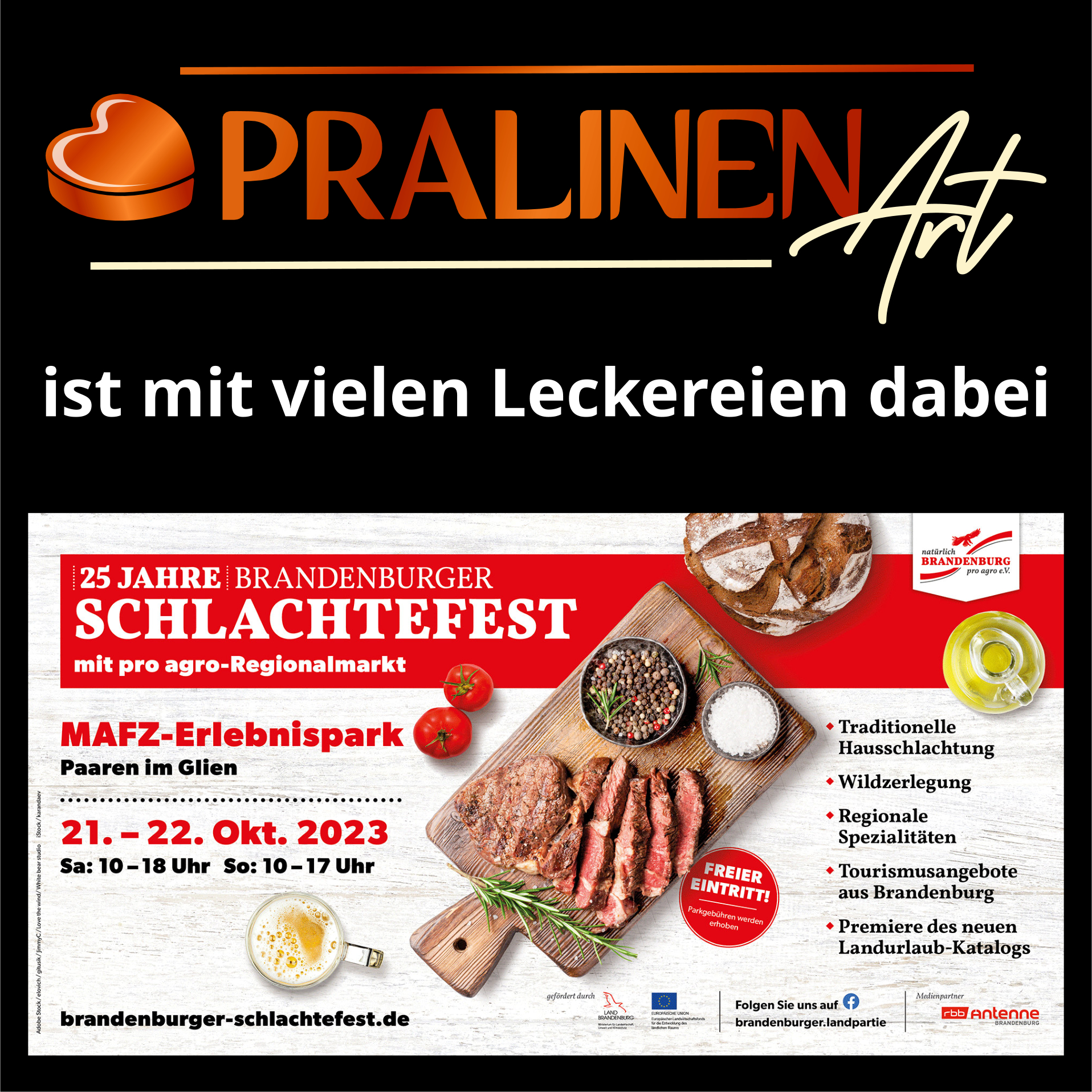 Süße Genüsse von PralinenArt auf dem Schlachtefest in Paaren Glien