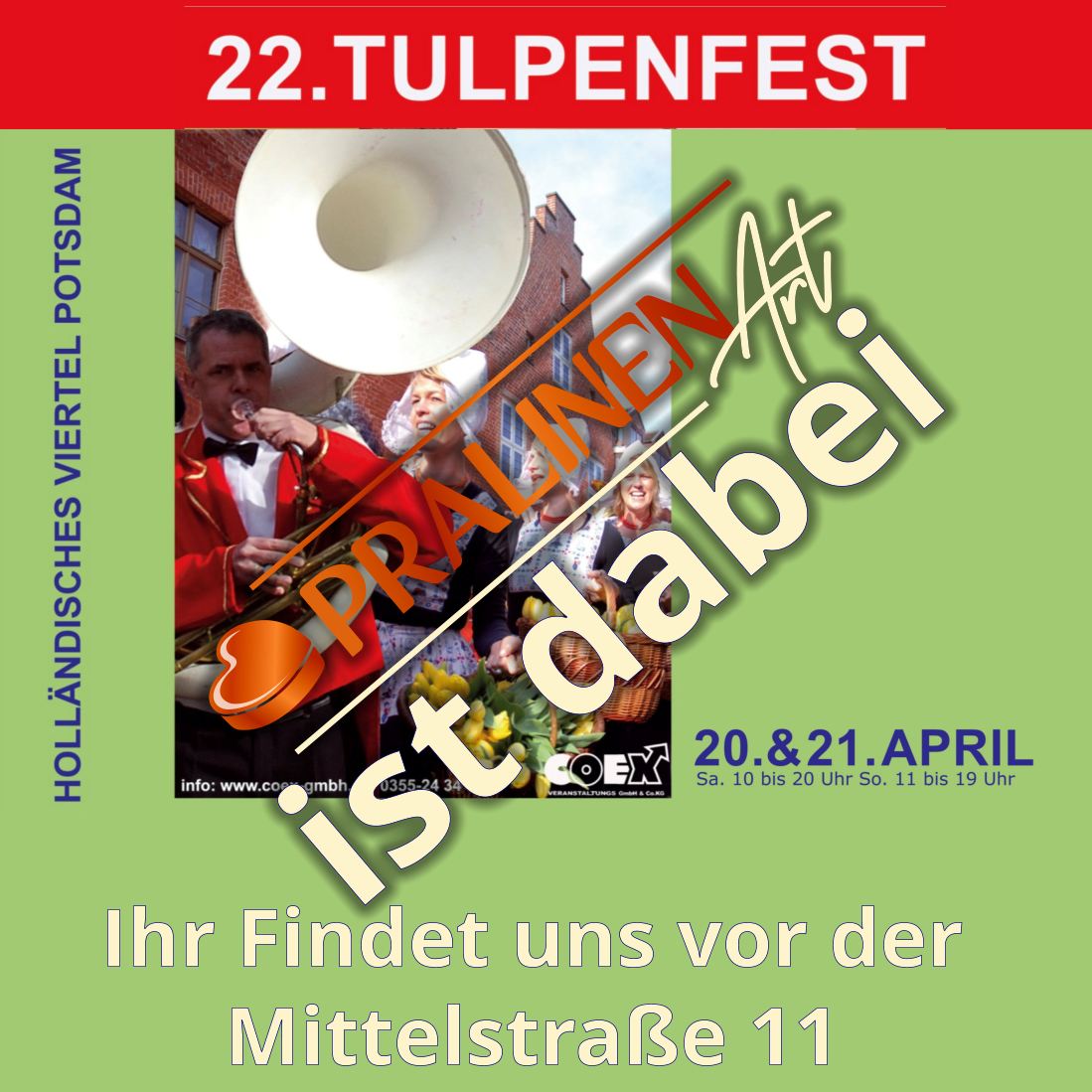 22. Tulpenfest im Potsdam in Holländischen Viertel