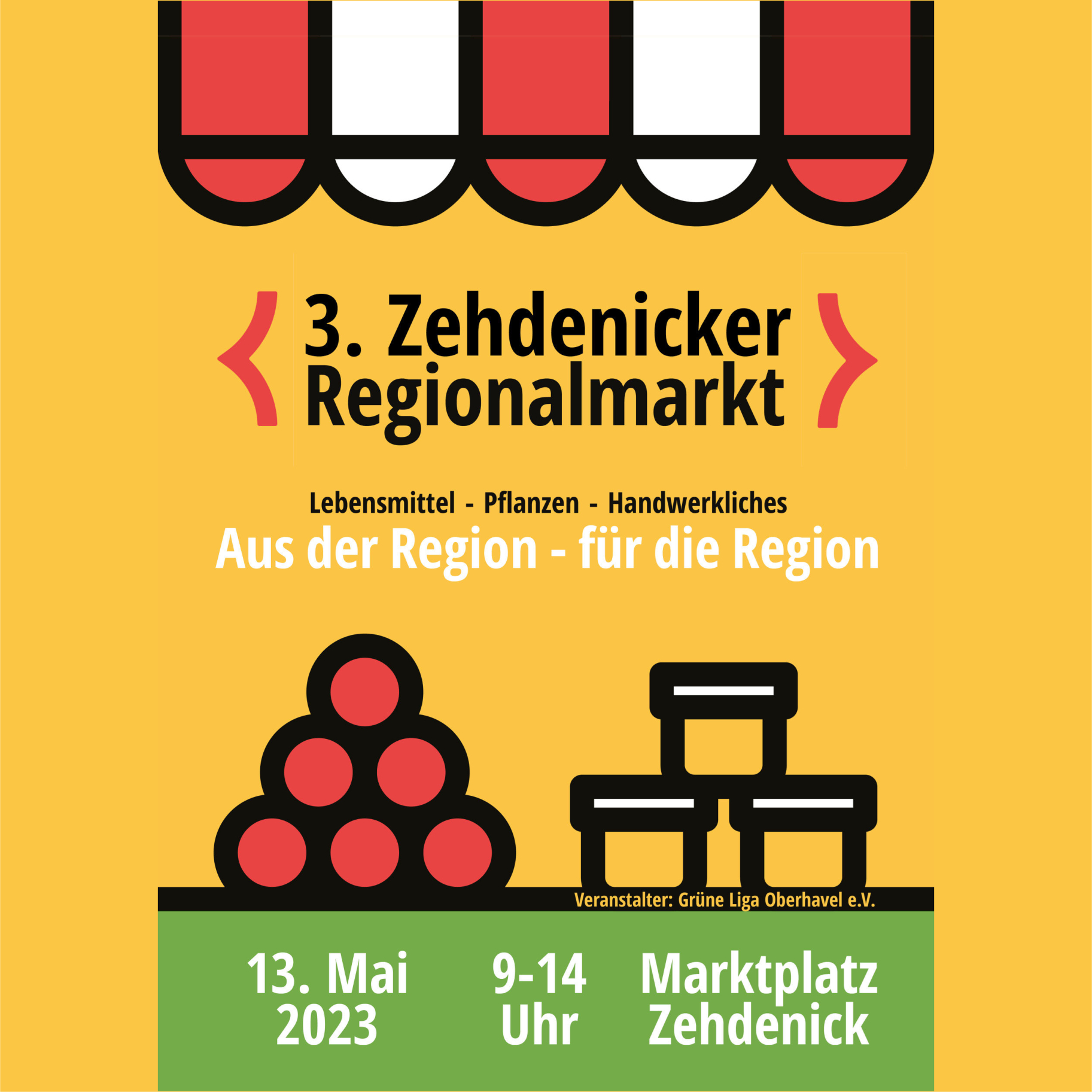 Einladung zum Zehdenicker Regionalmarkt am 13. Mai 2023 - Meine Pralinen und ich sind dabei!